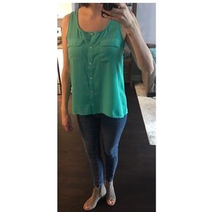 Forever 21 Button Down Sleeveless Tank